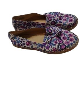 Talbots Floral Knot Slip-On Flats in Pink and Blue Izzy Espadrilles SZ 8